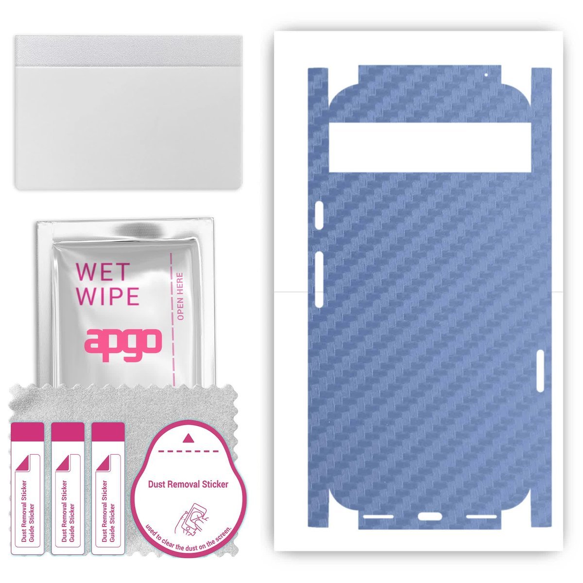 Folia naklejka skórka strukturalna na TYŁ+BOKI do Google Pixel 8a - Carbon Granatowy - apgo SKINS