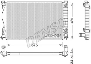 Chłodnica, układ chłodzenia silnika Denso DRM02028 - Układ chłodzenia - akcesoria - miniaturka - grafika 1