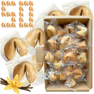 Ciasteczka z wróżbą na Halloween straszne podziękowanie dla Gości 50 sztuk - Pieczywo chrupkie - miniaturka - grafika 1