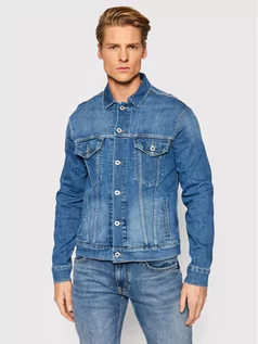 Kurtki męskie - Kurtka jeansowa PM402465 Granatowy Regular Fit - Pepe Jeans - grafika 1