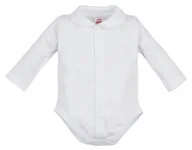 Body dla niemowląt - Makoma Białe Body z Kołnierzykiem 0305B Dł Rękaw 80 - miniaturka - grafika 1
