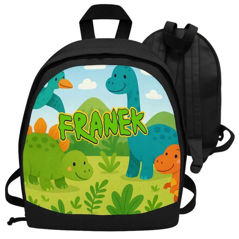 Plecak Dinozaury z Imieniem Personalizowany dla Dziecka Przedszkole