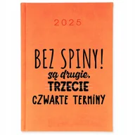 Notesy i bloczki - KALENDARZ KSIĄŻKOWY 2025 POMARAŃCZOWY Planer na Studia Motywacyjne Wzory - miniaturka - grafika 1