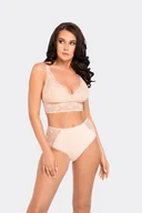 Komplety bielizny - Figi Damskie Z Wysokim Stanem Kod 190 Beżowe  S - miniaturka - grafika 1