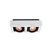 Lampy sufitowe - Biała lampa sufitowa z metalowym kloszem 34x18,5 cm Loid – GTV - miniaturka - grafika 1