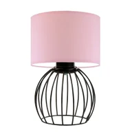 Lampy stojące - Lampka na nocny stolik NASHVILLE, czarny/różowy - miniaturka - grafika 1
