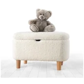 Fotele i pufy dla dzieci - Biały puf dziecięcy Moouv – Balcab Home - miniaturka - grafika 1