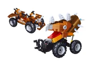Klocki - Klocki 2w1 Samochód Dinozaur Triceratops Zestaw Klocków Auto 08 - miniaturka - grafika 1