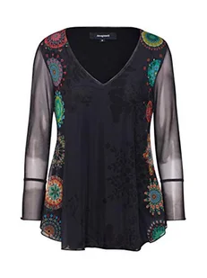 Desigual T-shirt damski Ts_brulé, czarny (Negro 2000), XS - Koszulki i topy damskie - miniaturka - grafika 1