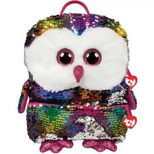 Ty Inc Fashion Sequins duży cekinowy plecak OWEN sowa 95044 - Maskotki i pluszaki - miniaturka - grafika 1