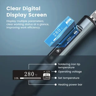 KAIWEETS KETS02 Smart Digital Soldering Iron Kit - Multimetry - miniaturka - grafika 7