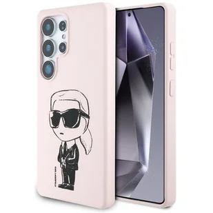 Etui KARL LAGERFELD Silicone Graffiti Ikonik Printed Logo MagSafe do Samsung Galaxy S25 Ultra Różowy - Etui i futerały do telefonów - miniaturka - grafika 1