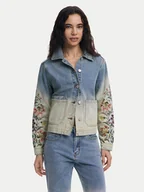 Kurtki damskie - Desigual Kurtka jeansowa Houston 25SWED06 Niebieski Regular Fit - miniaturka - grafika 1