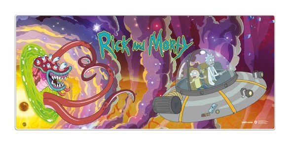 Podkładka pod myszkę gamingowa XXL Rick and Morty Spaceship podkladka pod mysz 80x36 cm