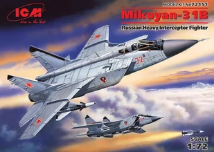 MIG Sowiecki myśliwiec 31 Foxhound ICM 72151 - Modele do sklejania - miniaturka - grafika 1