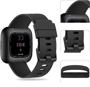 Opaska / Pasek Braders do Fitbit Versa / Versa 2 / Versa Lite czarny - Akcesoria do smartwatchy - miniaturka - grafika 5