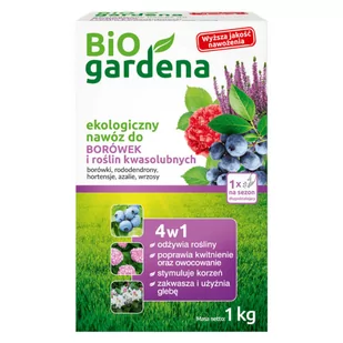 BIO GARDENA Nawóz do borówek i roślin kwasolubnych Eko 1kg - AA33-14802 - Nawozy ogrodnicze - miniaturka - grafika 1