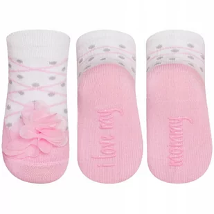 Skarpetki niemowlęce SOXO dla dzieci kolorowe I love my Mommy - Skarpetki dla dzieci - miniaturka - grafika 1