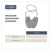 Akcesoria do fotelików - Zaffiro - Rękawiczki dziecięce Wełna premium 3-5 l Beige -U - miniaturka - grafika 1