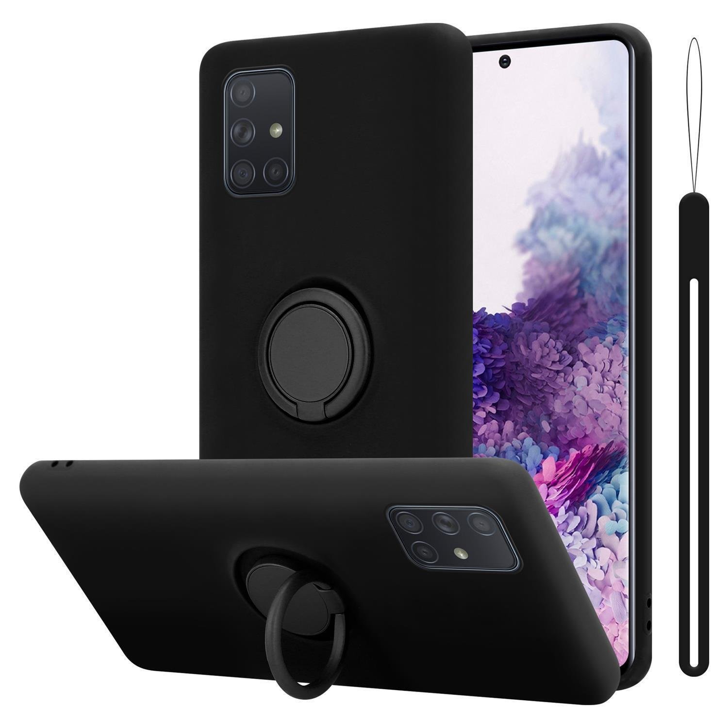 Cadorabo pokrowiec ochronny na Samsung Galaxy A71 4G w kolorze czarnym etui na telefon komórkowy pokrowiec z TPU