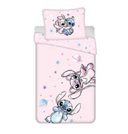 Pościel dla dzieci - Pościel 140x200 Lilo i Stitch Universe różowa poszewka 50x70 - miniaturka - grafika 1