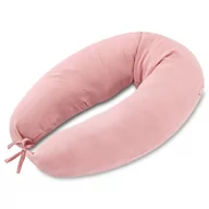 Poduszki do karmienia - Poduszka do karmienia lub do spania na boku 190 x70 cm - Poduszka ciążowa wspierająca pozycjonująca muślin pudrowy róż - miniaturka - grafika 1