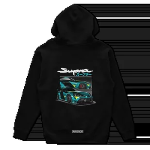 Czarna bluza z kapturem Toyota Supra mk5 A90-3XL - Bluzy męskie - miniaturka - grafika 1