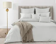 Pościel - Pościel satynowa ELEGANT1A 220x200 Eva Minge Eurofirany biała z haftowanym logo - miniaturka - grafika 1