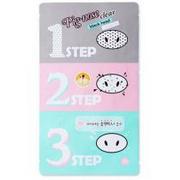 Toniki i hydrolaty do twarzy - Holika Holika Pig-Nose Clear Black Head Zestaw 3 Płatków HOLIKA-1688 - miniaturka - grafika 1