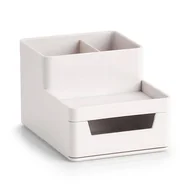 Meble modułowe i akcesoria - Organizer na biurko z plastiku, 11,2 x 15,5 x 9,5 cm - miniaturka - grafika 1