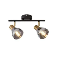Lampy sufitowe - Westminster lampa sufitowa (spot) 2xE14 czarna/satynowy mosiądz 23801-2SM - miniaturka - grafika 1