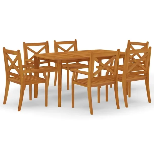 Zestaw mebli ogrodowych z litego drewna akacjowego 160x90x75 cm, brązowy