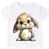 Koszulki dla dziewczynek - Koszulka dla dziecka z zajączkiem - wzór zajączek60-20 - miniaturka - grafika 1