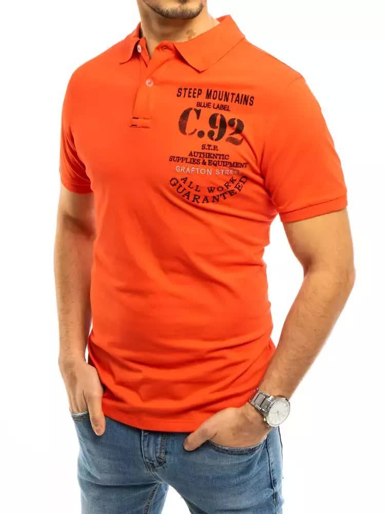 Koszulka polo męska koralowa Dstreet PX0460-L