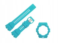 Akcesoria do zegarków - Pasek i bezel do zegarka Casio GBA-800 GBA-800-2A2 niebieski oryginał - miniaturka - grafika 1