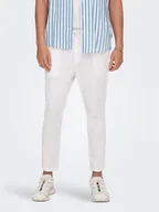 Spodnie męskie - Only & Sons Spodnie materiałowe 22024966 Biały Tapered Fit - miniaturka - grafika 1