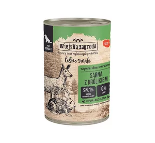 Wiejska Zagroda Leśne smaki Sarna z królikiem 400g - Mokra karma dla psów - miniaturka - grafika 1
