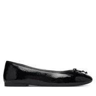 Baleriny - Baleriny Tommy Hilfiger Hilifger Patent Ballet FW0FW09005 Czarny - miniaturka - grafika 1