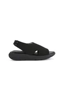 Sandały damskie - Geox Sandały "Spherica EC5" w kolorze czarnym - miniaturka - grafika 1