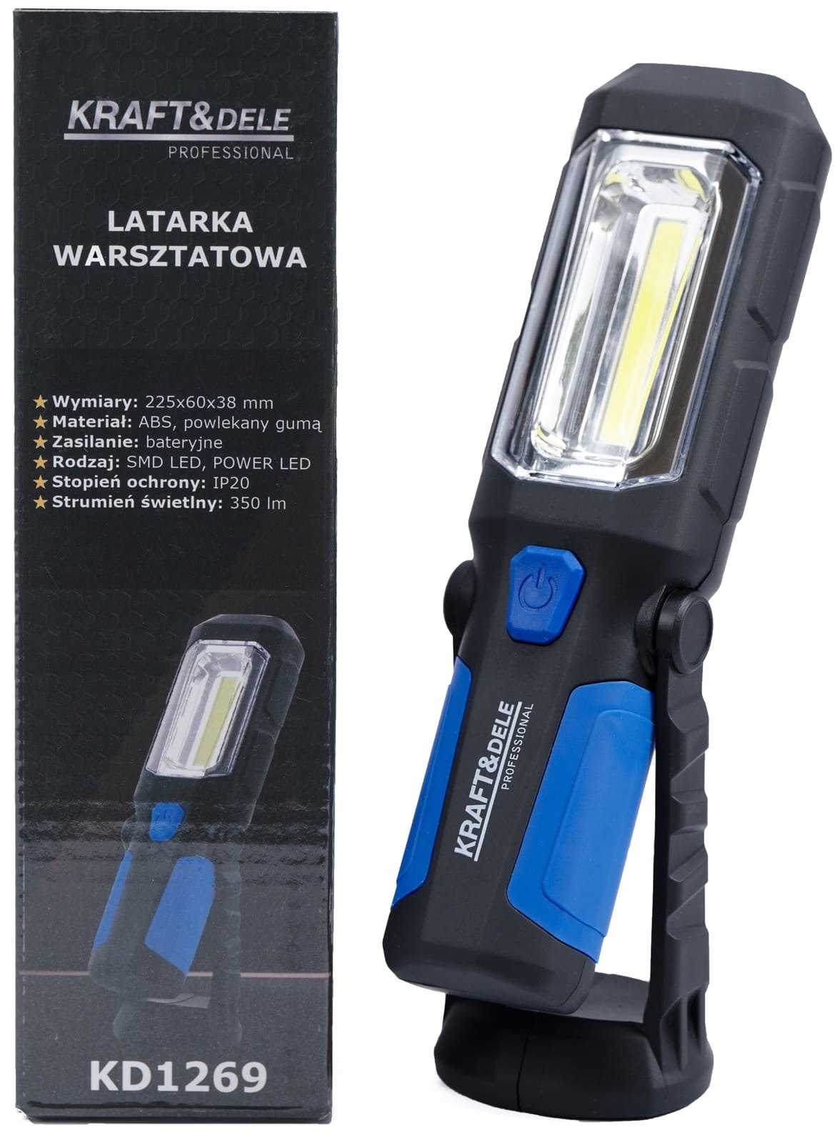 Lampa warsztatowa Latarka z magnesem Led 350LM
