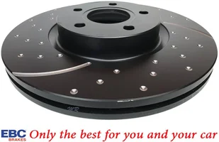 Przednie klocki GreenStuff + NAWIERCANE NACINANE tarcze hamulcowe 300mm EBC seria GD Ford Escape FWD 2013-2019 - Tarcze hamulcowe - miniaturka - grafika 5