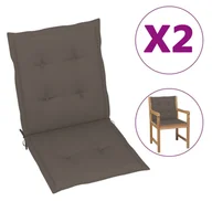 Poduszki ogrodowe - vidaXL Poduszki na krzesła ogrodowe, 2 szt., taupe, 100x50x3 cm - miniaturka - grafika 1