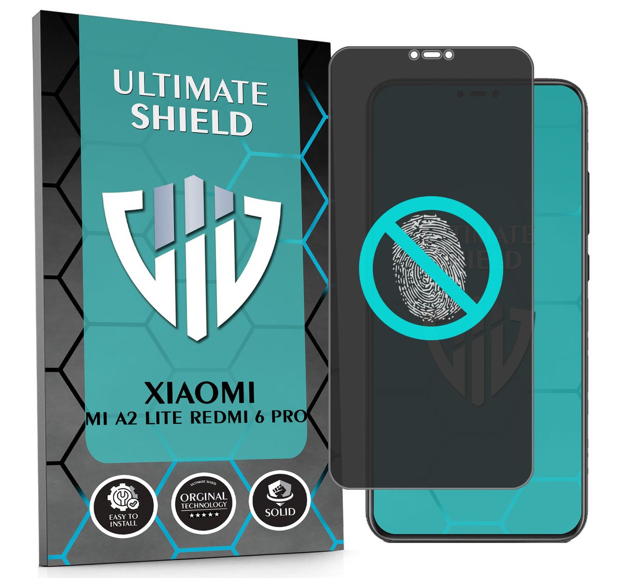 NAJLEPSZE SZKŁO 5D PEŁNE DO XIAOMI MI A2 LITE REDMI 6 PRO NIETŁUKĄCE