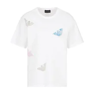 Koszulki i topy damskie - t-shirt donna emporio armani - t-shirt - bianco - miniaturka - grafika 1