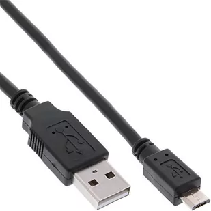 InLine Kabel USB microUSB 2m Czarny 31720Q - Kable USB - miniaturka - grafika 1