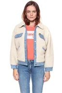 Kurtki damskie - Wrangler, Kurtka damska, Sherpa Jacket Egret Off White W4129Vvio, rozmiar L - miniaturka - grafika 1