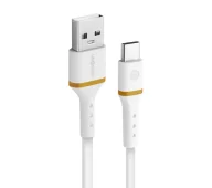 Kable USB - Reinston EK15ACB USB-A do USB-C 1,5m Biały - miniaturka - grafika 1