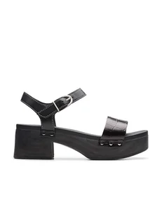 Clarks Skórzane sandały "Sivanne Bay" w kolorze czarnym na obcasie - Sandały damskie - miniaturka - grafika 1