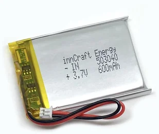 Akumulator Li-Poly 600mAh 3.7V JST 503040 - Ładowarki i akumulatory - miniaturka - grafika 1