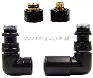 Varioterm Zawór regulacyjny Vision ze złączką PEX/CU - czarny mat alu-pex - PEX 16mm prawy VIR24P(PEX) - Zawory i kraniki - miniaturka - grafika 1